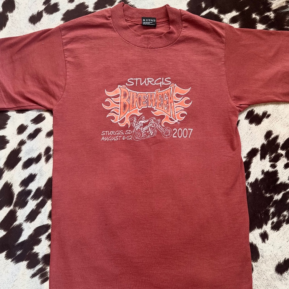 2007 Sturgis Rally topless bikersT-shirt-67th Annual Motorcycle Rally Sz Small